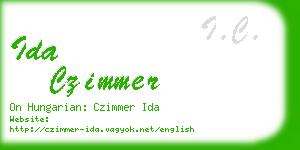 ida czimmer business card